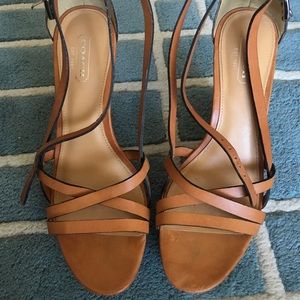 Coach brown strappy wedges size 7.5